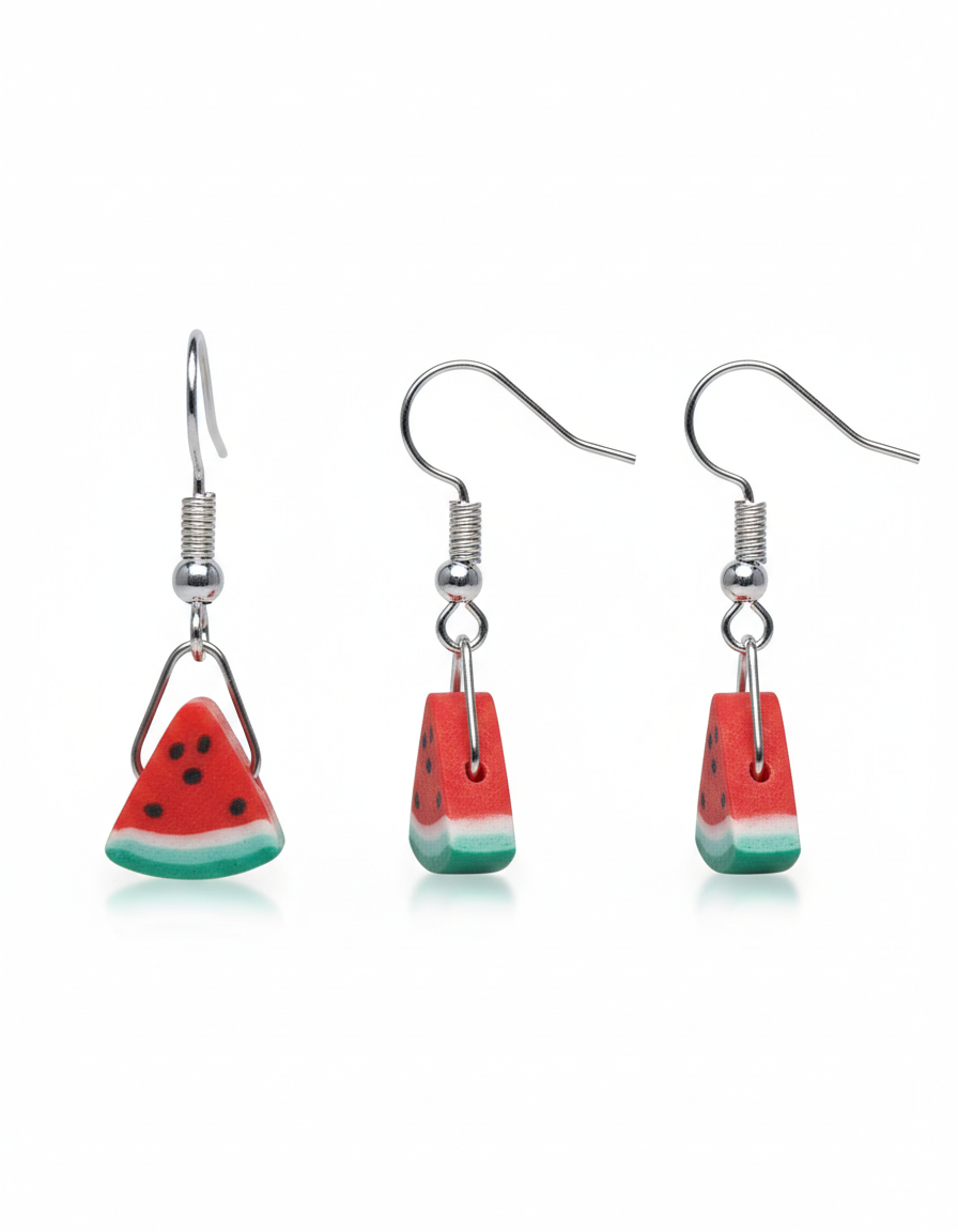 WATERMELON EARRINGS silver colored - Image 2