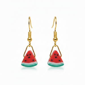 WATERMELON EARRINGS gold colored